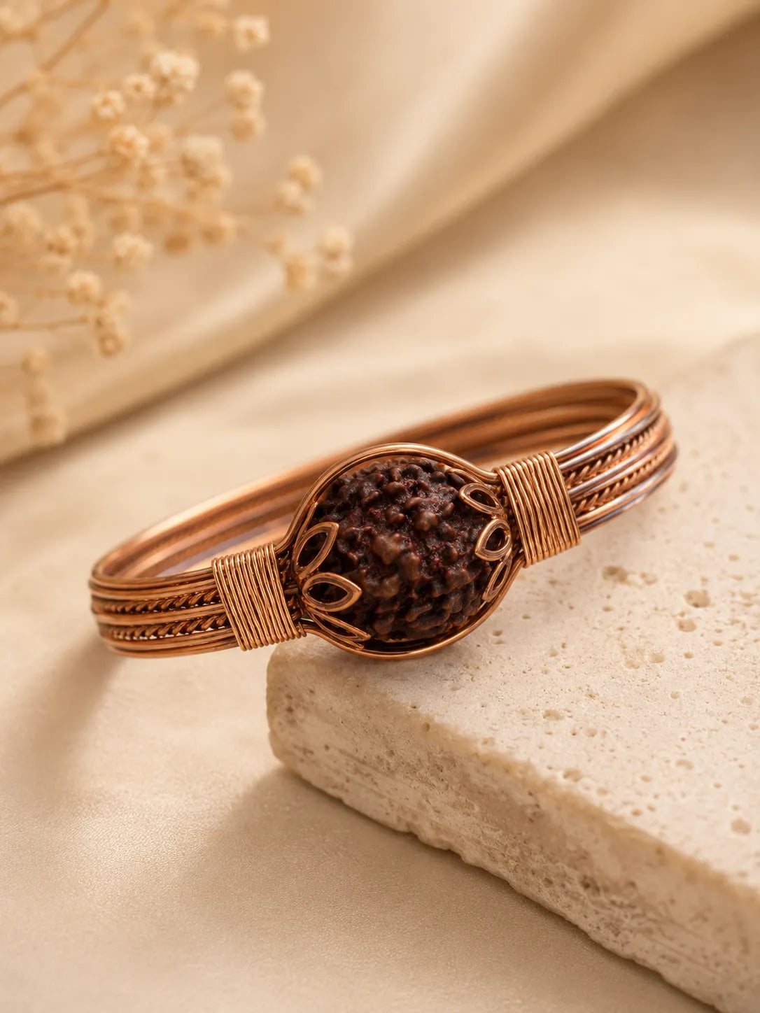 Rudraksha Copper Bracelet