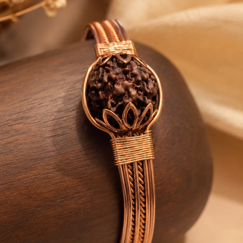 Rudraksha Copper Bracelet