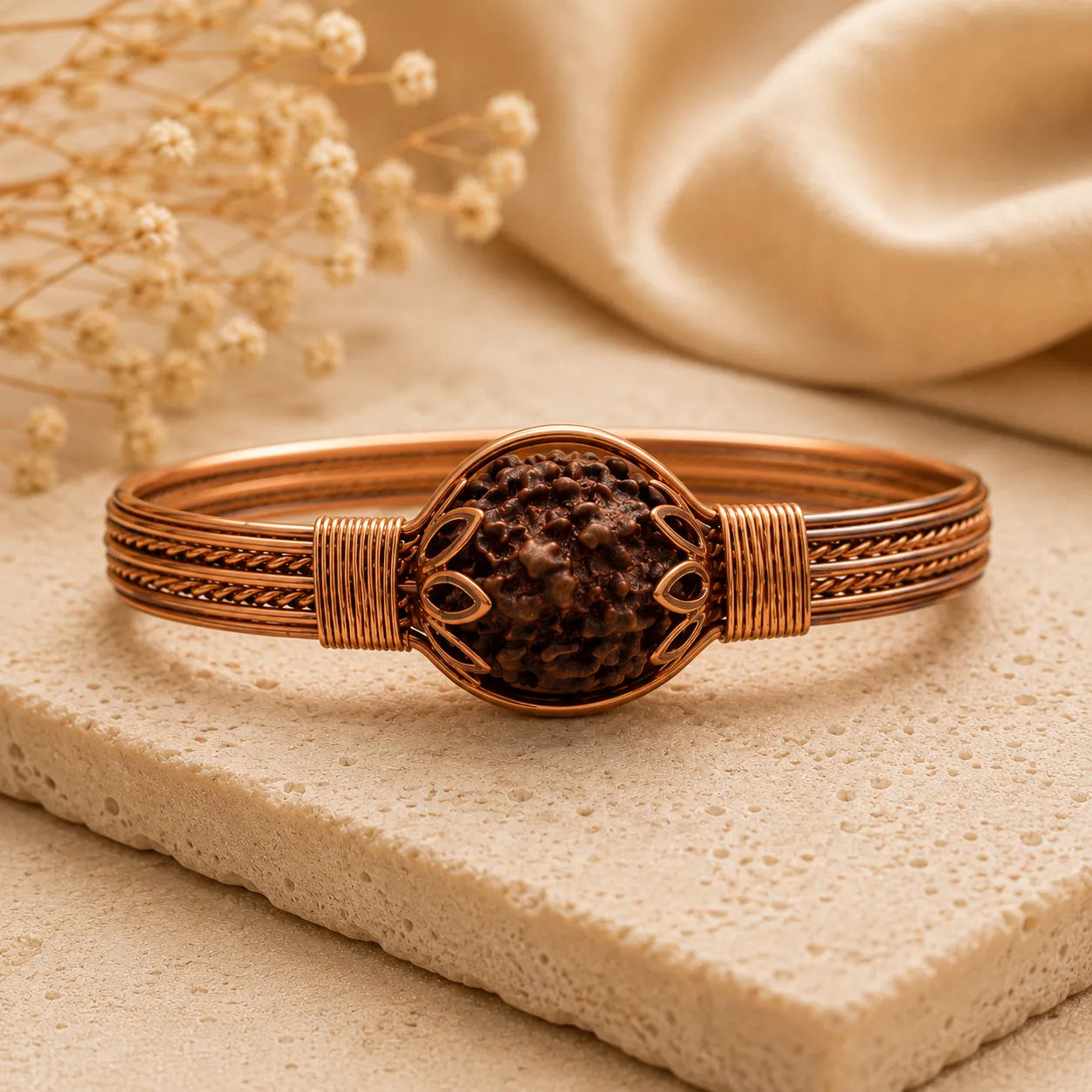Rudraksha Copper Bracelet