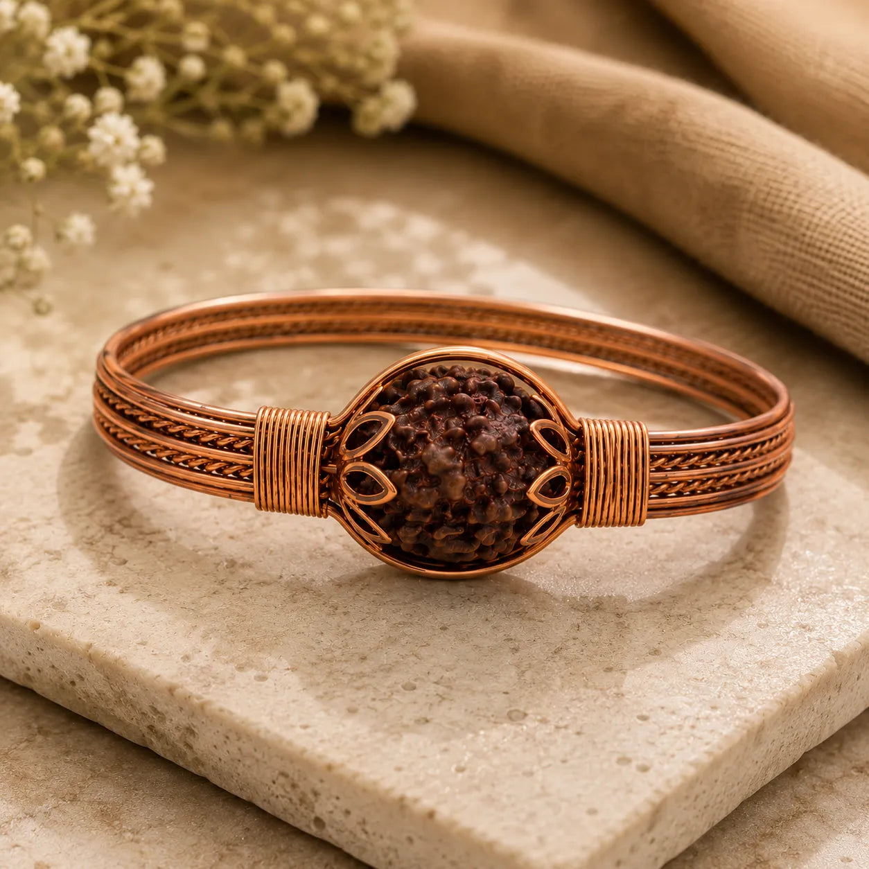 Rudraksha Copper Bracelet