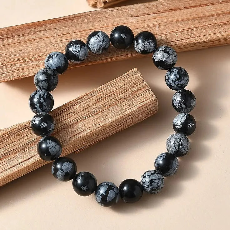 Snowflake Obsidian Bracelet