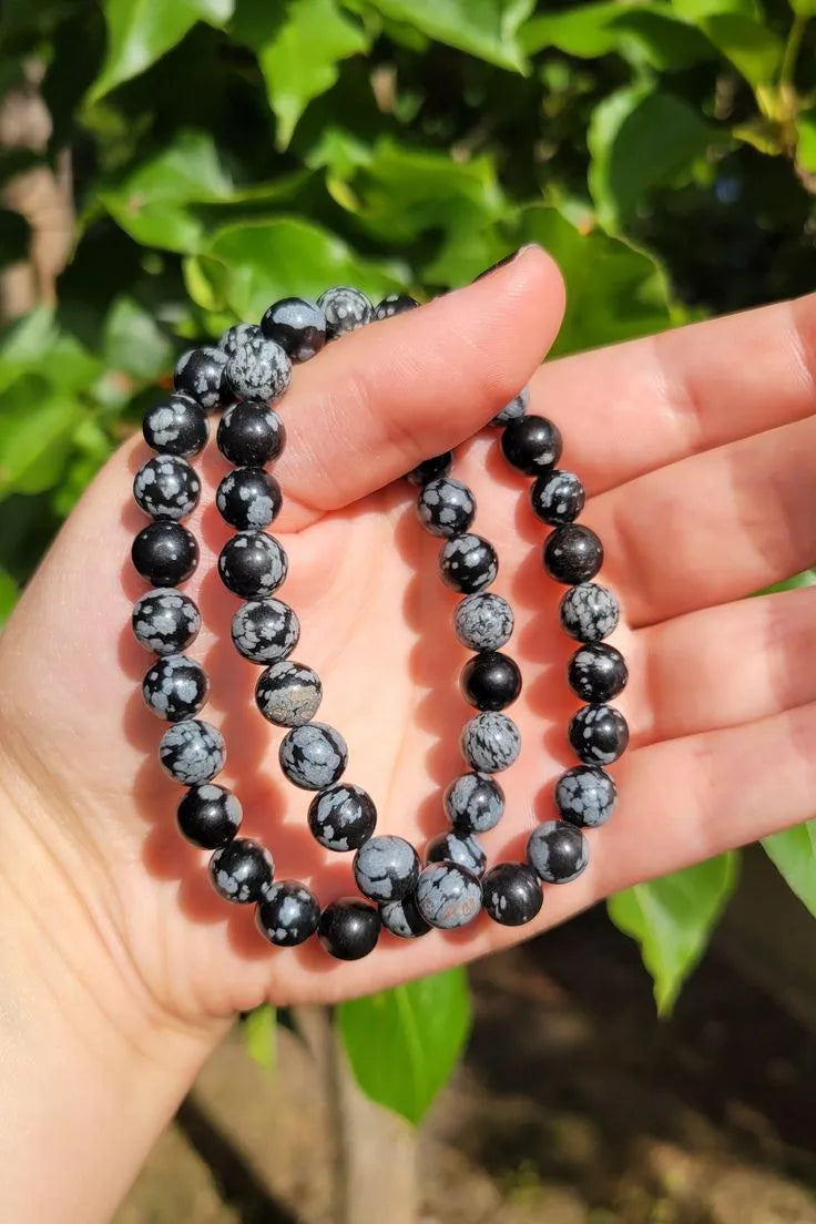 Snowflake Obsidian Bracelet