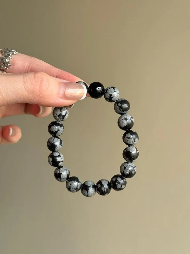 Snowflake Obsidian Bracelet